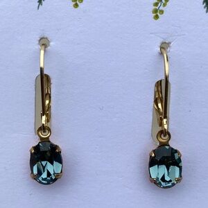 Swarovski crystal earrings Indian Sapphire